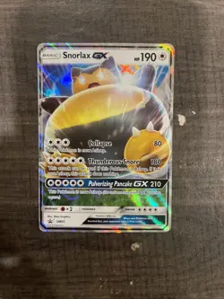 Snorlax GX SM05 Sun & Moon Black Star Promo Pokemon Card Ultra Rare - Image 1