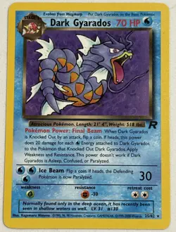 Dark Gyarados 25/82 WOTC Team Rocket Unlimited Non-Holo Rare Pokemon Card NM - Image 2