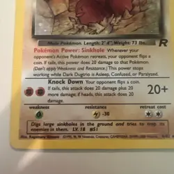 Pokemon Card - Dark Dugtrio Rare Holo 2000 team rocket (14) 6/82 - Image 3
