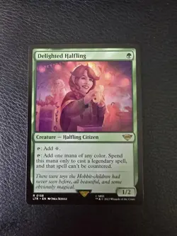 Delighted Halfling Universes Beyond: the Lord of the Rings MTG NM Magic Card - Image 1