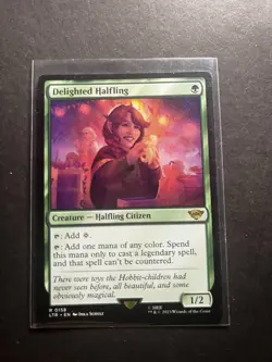 Delighted Halfling Universes Beyond: the Lord of the Rings MTG NM Magic Card - Image 1