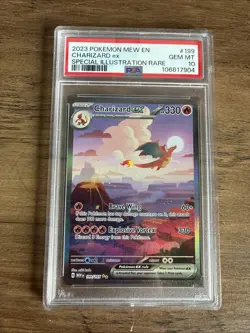 2023 Pokemon Charizard EX 199/165 Sir Scarlet & Violet 151 PSA 10 Gem Mint - Image 1