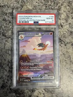 2023 Pokemon Charizard EX 199/165 Sir Scarlet & Violet 151 PSA 10 Gem Mint - Image 1