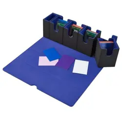 Card Deck Box for MTG Commander Deck Box TCG Card Box Deck 5 in 1 Black Blue - Image 1