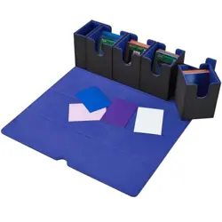Card Deck Box for MTG Commander Deck Box TCG Card Box Deck 5 in 1 Black Blue - Image 2
