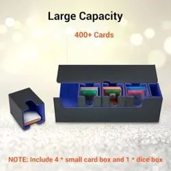 Card Deck Box for MTG Commander Deck Box TCG Card Box Deck 5 in 1 Black Blue - Image 4