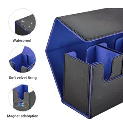 Card Deck Box for MTG Commander Deck Box TCG Card Box Deck 5 in 1 Black Blue - Image 5