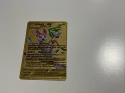 Gardevoir & Sylveon GX 130/234 HP260 TAG TEAM Pokemon Gold Foil Fan Art Card - Image 1