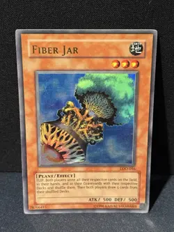 Yugioh Fiber Jar Ultra Rare LOD-056 Legacy of Darkness Unlimited Original Print - Image 1