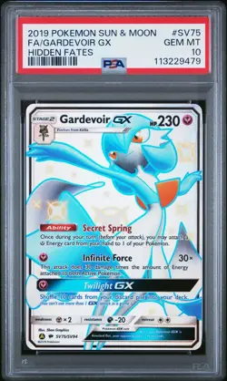 PSA 10 Gardevoir GX SV75/SV94 Hidden Fates Full Art Holo Pokemon Card - Image 3