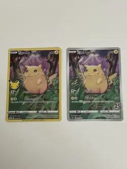 Pikachu 005/025 Celebrations Holo Pokémon TCG English & Japanese 2 Card Lot - Image 3