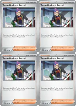 Team Rocket’s Petrel 176/182 - Destined Rivals – Pokemon Trainer Card Lot - Image 1