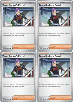 Team Rocket’s Petrel 176/182 - Destined Rivals – Pokemon Trainer Card Lot - Image 2