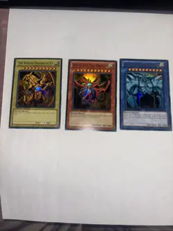 Yu-Gi-Oh! TCG Set of Egyptian God Cards (Obelisk, Ra, Slifer) Legendary... - Image 11