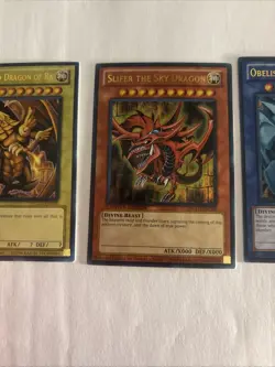 Yu-Gi-Oh! TCG Set of Egyptian God Cards (Obelisk, Ra, Slifer) Legendary... - Image 4