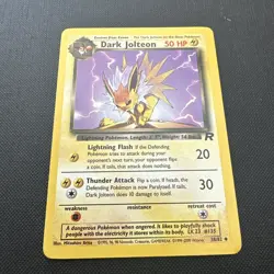Dark Jolteon 38/82 Non Holo Team Rocket 1999-2000 Pokemon Card WOTC - Image 1