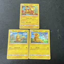 Pokemon Sun & Moon Black Star Promos Pikachu Holo SM183/SM76/28/73 Card LOT - Image 1