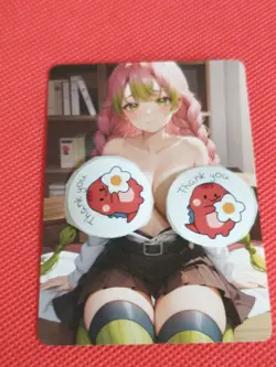 Mitsuri Kanroji Goddess Anime Waifu Girl Holo Card - Image 1
