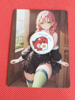 Mitsuri Kanroji Goddess Anime Waifu Girl Holo Card - Image 2