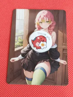 Mitsuri Kanroji Goddess Anime Waifu Girl Holo Card - Image 4