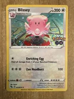 Blissey - 052/078 - Pokemon Go Sword & Shield Cosmos Holo Rare Card DMG - Image 1