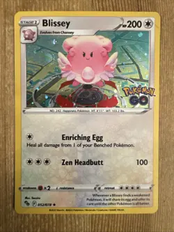 Blissey - 052/078 - Pokemon Go Sword & Shield Cosmos Holo Rare Card DMG - Image 3