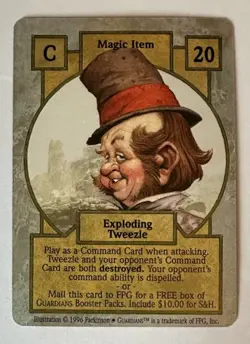 FPG Guardians Exploding Tweeze Promo Card - Super Rare - Great Condition - Image 1