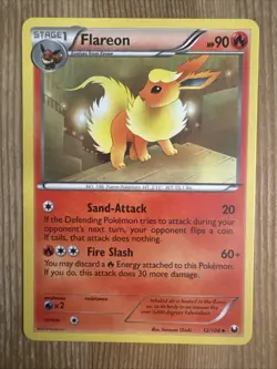 Flareon - 12/108 - Pokemon Dark Explorers Black & White Rare Card NM - Image 1