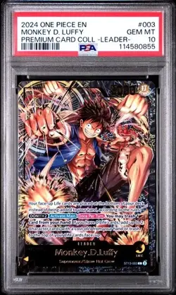 2024 ONE PIECE PREMIUM CARD COLLECTION -LEADER - #003 MONKEY D. LUFFY PSA 10 - Image 1