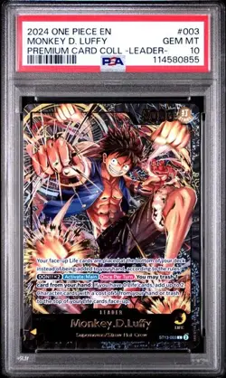 2024 ONE PIECE PREMIUM CARD COLLECTION -LEADER - #003 MONKEY D. LUFFY PSA 10 - Image 4