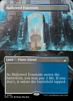NM-Mint, English MTG Regular Hallowed Fountain - Borderless Ravnica Remastered M - Image 2