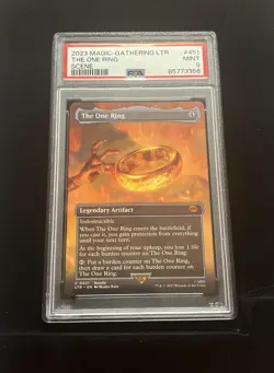 2023 MAGIC THE GATHERING TALES OF MIDDLE-EARTH SCENE #451 THE ONE RING PSA 9 - Image 2