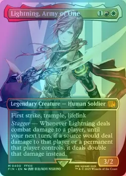 MTG - 1x Lightning, Army of One - Borderless Foil - Final Fantasy NM - Image 3