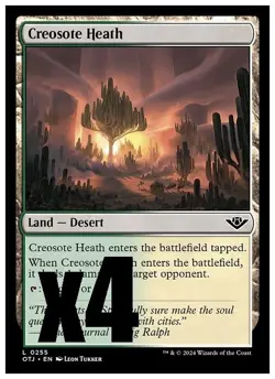 MTG | Creosote Heath  (x4 Playset) | (NM) Outlaws of Thunder Junction - Image 1