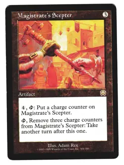 Magic The Gathering - MERCADIAN MASQUES 1999 MMQ #304 Magistrate's Scepter x4 LP - Image 1