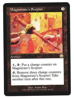 Magic The Gathering - MERCADIAN MASQUES 1999 MMQ #304 Magistrate's Scepter x4 LP - Image 3