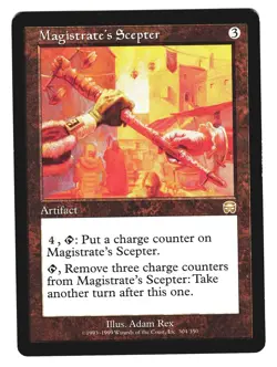 Magic The Gathering - MERCADIAN MASQUES 1999 MMQ #304 Magistrate's Scepter x4 LP - Image 5