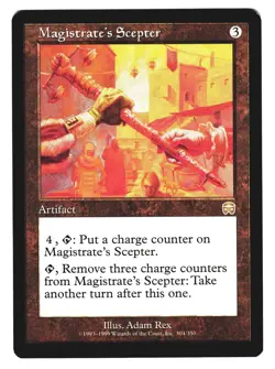 Magic The Gathering - MERCADIAN MASQUES 1999 MMQ #304 Magistrate's Scepter x4 LP - Image 7