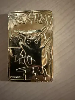 Pokemon 1999 23K Gold Plated Pikachu Trading Card - Image 1