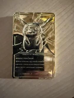 Pokemon 1999 23K Gold Plated Pikachu Trading Card - Image 2