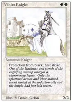 White Knight - Revised Edition # MTG Magic The Gathering - Image 2