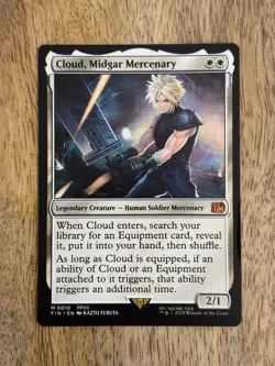 Cloud Midgar Mercenary Magic The Gathering Final Fantasy Card NM+ - Image 3
