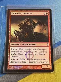 Magic the Gathering MTG New Phyrexia FALLEN FERROMANCER Foil - Image 2
