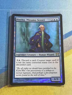 Magic the Gathering MTG Champions of Kamigawa HISOKA, MINAMO SENSEI Foil - Image 2
