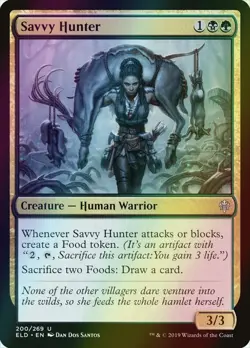 MTG Savvy Hunter Foil ** Throne of Eldraine ** English (NM) - Image 1