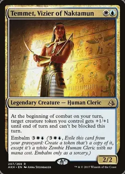 TEMMET, VIZIER OF NAKTAMUN mtg NM-M Amonkhet 1 Rare - Image 1