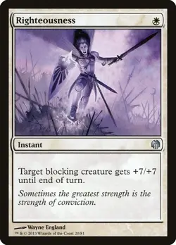 1x Righteousness NM Eng MTG - Heroes vs Monsters - Image 1