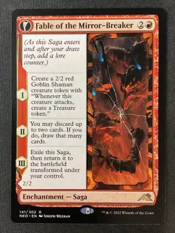 MTG Kamigawa: Neon Dynasty #141 Fable of the Mirror-Breaker NM - Image 1