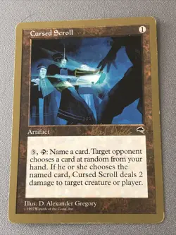 MTG Cursed Scroll Ex Condition - World Championship Deck Singles - Image 1