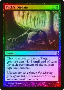Pack's Disdain FOIL Morningtide HEAVILY PLD Black Common MAGIC MTG CARD ABUGames - Image 2